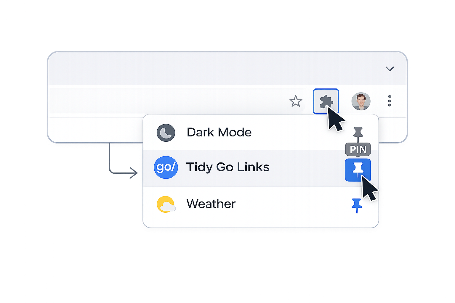How to pin the extension