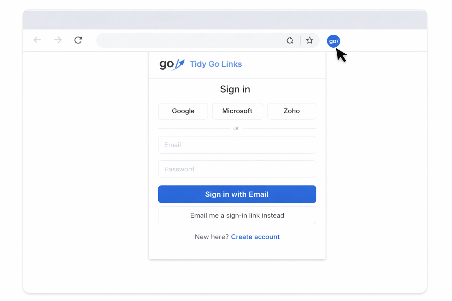 Sign in to the extension